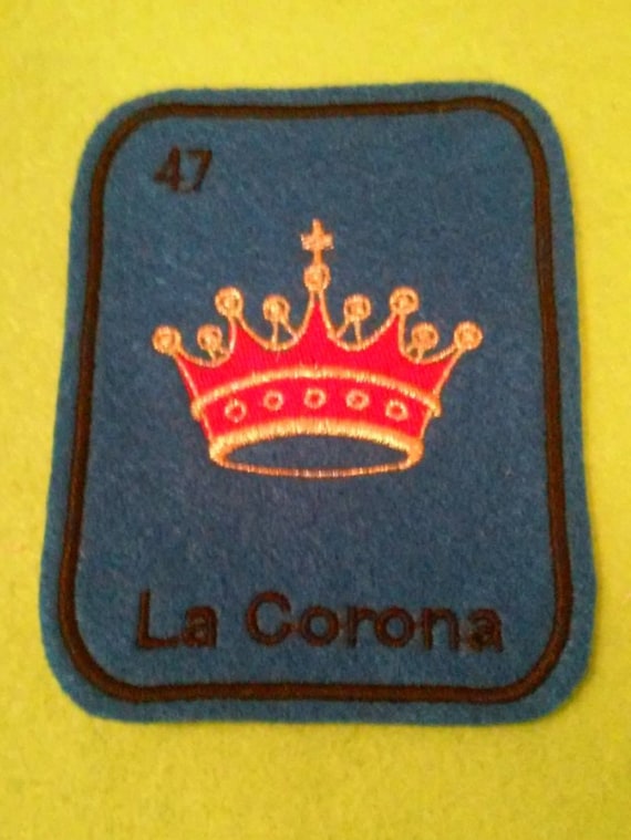 La Corona Loteria Patch Iron On crown