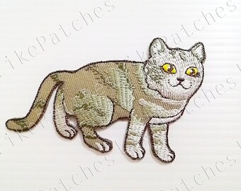 Cute Cat New Sew on / Iron On Patch Embroidered Applique Size 8.7cm.x5.8cm.