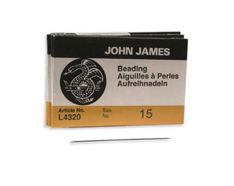 John James English Beading Needles Size 15 43050 Bulk Pack Needles, Fine English Needles, Sewing Needles, Craft Needles, L4320 Needles