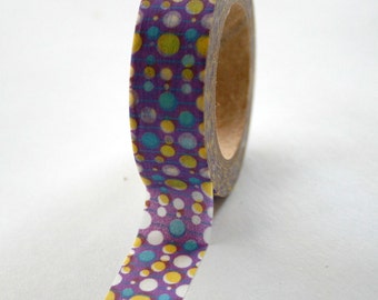 Washi Tape - 15mm - Bubbles on Purple - Deco Tape No. 194