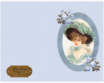 Blue Velvet Digital Journal Kit