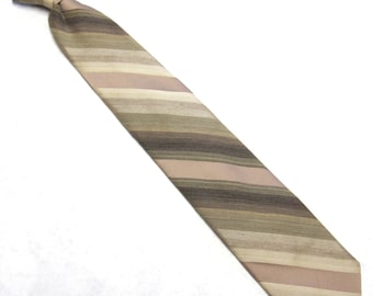Brown Tan Clip On Necktie Clipon Tie Damon