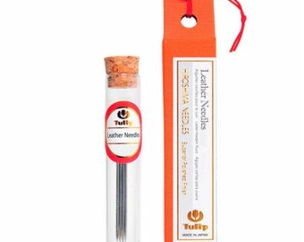 Leather Needles, Hand Needles, Short Needles - Hiroshima Needles - Tulip THN 048E - 2 needles per tube