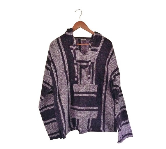 Vintage Baja Hoodie Purple Drug Rug Baja Pullover Hippie