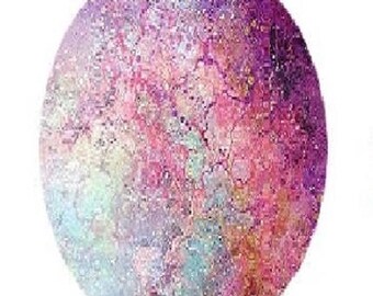 30x40mm, pink cabochon Crackle effect
