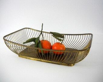 Midcentury Modern Gold Wire Bowl
