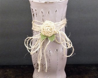 Shabby Chic Floral Vase