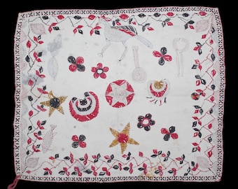 Kantha Quilt Coverlet Embroidery with cotton thread From East Bengal(Bangladesh)Region India.