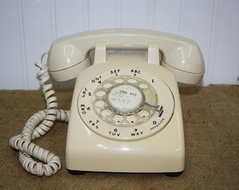 Bell Systems Rotary Desk Phone - Off white - item #2934