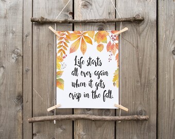 fall printable, fall print, happy fall, autumn decor, fall decor, fall quote, printable art, rustic fall decor , autumn print