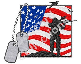 Patriotic Material Machine Embroidery Design