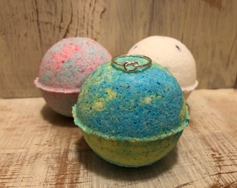 Relaxing Scented Bath Bomb with Surprise Sterling Silver Ring