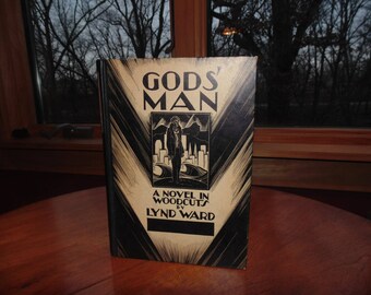LYND WARD. Woodcut Novel. Gods Man. Novel in Woodcuts. 1st Edition. vintage. 1930s. scarce. book. woodcut. pictures. OurVintageHouse
