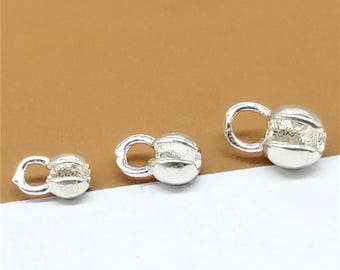 30 Sterling Silver Crimp Cover Beads, 925 Silver Crimp Beads, Cover Beads - QY1269