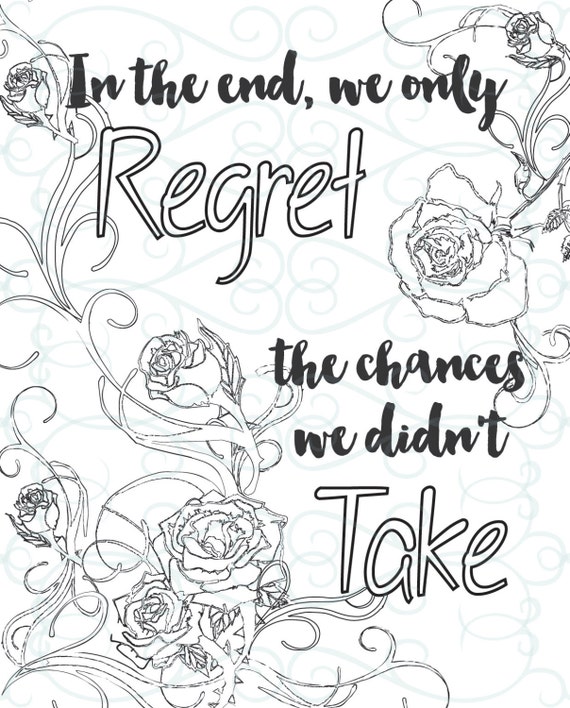 Adult Inspirational Coloring Page printable 13Take a Chance