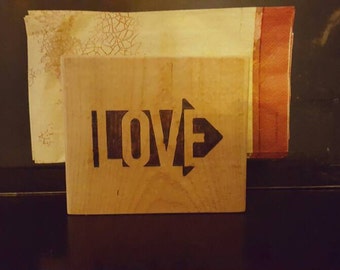 Handcrafted woodburned napkin holder