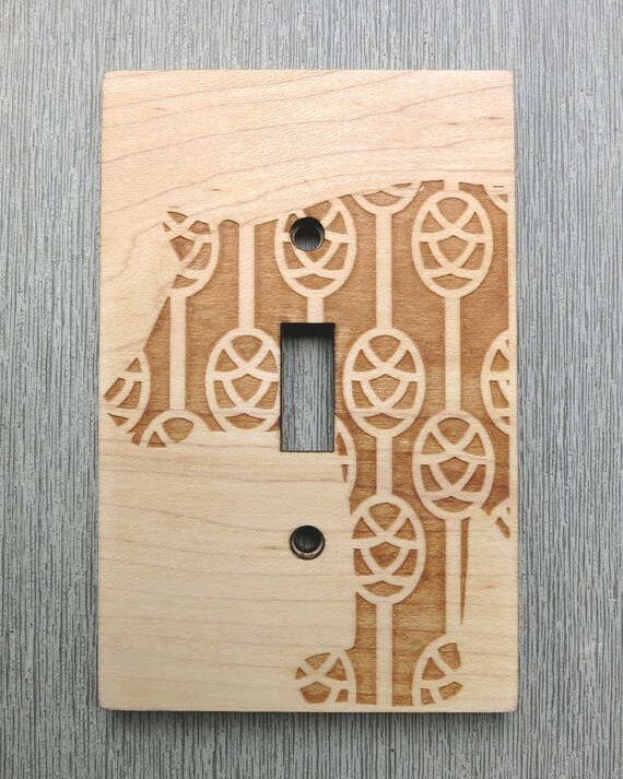 Bear Light Switch Cover Wooden Switchplate