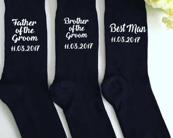 Personalised wedding socks, groom socks, best man socks, usher socks, ring bearer socks, father of the bride socks, father of the groom sock