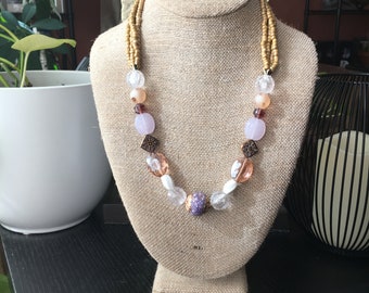 Beaded statement necklace