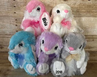 Personalized Plush Easter bunny printed