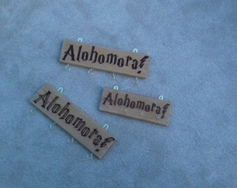 Harry Potter Pyrographed Alohomora Spell Key Rack Holder Organiser Sign House Warming Gift