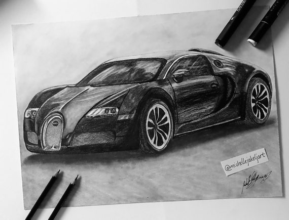  Bugatti  VeyronDrawing Bugatti  voiture  dessin  dessin  voiture 