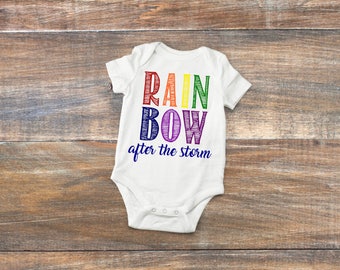Our Rainbow after the Storm Rainbow baby maternity shirt