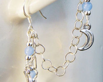 Sterling Silver Pale Moon Deluxe Earcuff