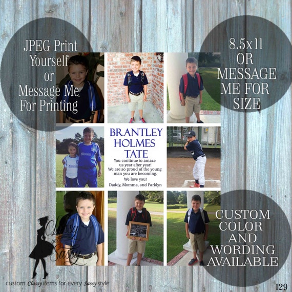 Senior Year Book Ad Template, Yearbook Ad template, Picture collage, 129