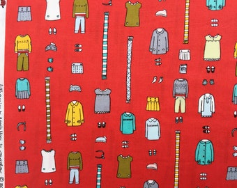 SALE : Little Apples clothing red Aneela Hoey moda fabric Fat Quarter or more