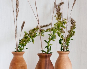 Weed Pot, Wood Bud Vase, Stick Pot, Wooden Vase, Mini Vase,
