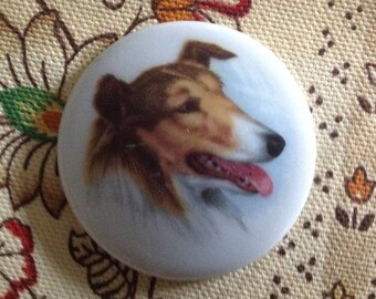 Large vintage porcelain Limoges cabochon