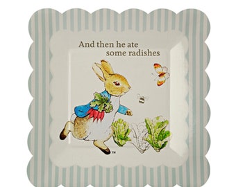 Beatrix Potter Peter Rabbit Paper Party Plates | Meri Meri | Peter Rabbit Plates | Beatrix Potter Party | Peter Rabbit Baby Shower