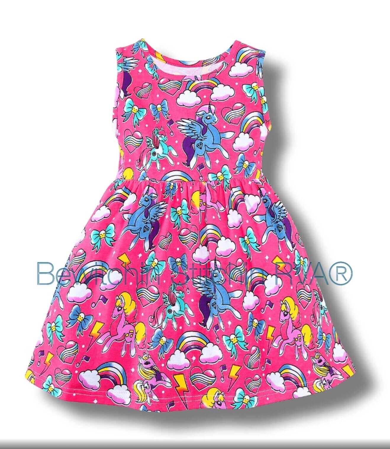 SALE Unicorn Dress, Rainbows and Unicorns Dress, Pink, Toddler, Girls ...