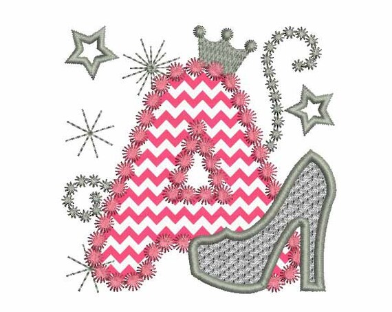 pink silver letter a high heel shoe for cute girls applique letter a images