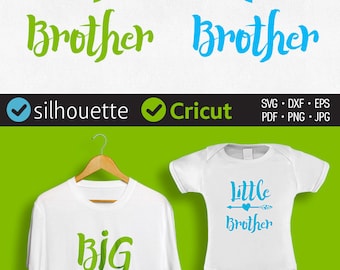 Big Brother SVG Little Brother Svg Big Brother Cut File Sibling Svg PNG Svg Files For Silhouette Cameo Svg Files For Cricut Brother Svg Dxf