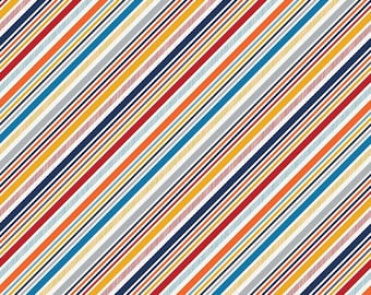 CLEARANCE: 34" Remnant Play Ball 2 Stripes by Lori Whitlock for Riley Blake