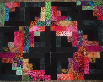 Set of 12 Presewn Individual Log Cabin Quilt Blocks Westminster Designers 8.5 inches..