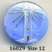 Hand painted Czech glass button blue with light house and gold accent - size 12, 27mm FCB 16029