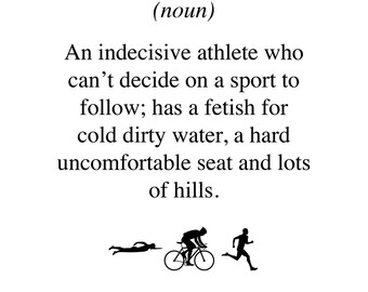 Triathlete wall art print