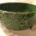 Bordallo Pinheiro Majolica, MAPLE---Green Serving Bowl