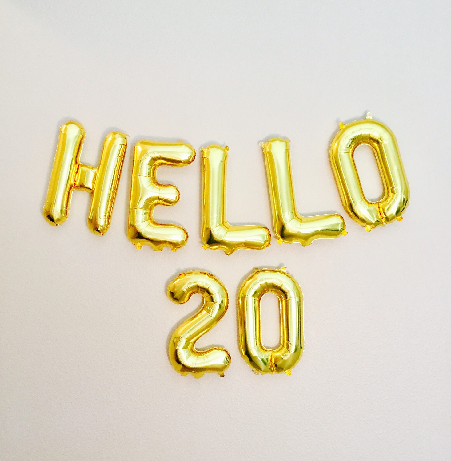 HELLO 20 Balloons 20th Birthday 20th Anniversary 20