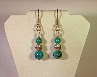 Chrysocolla Earrings # 985