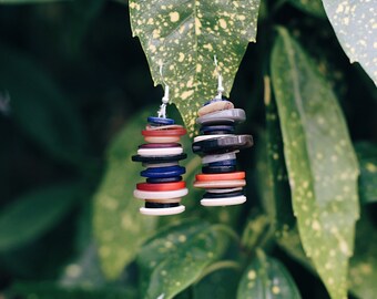 Handmade Earrings with Buttons