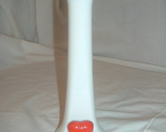 vintage white porcelain bud vase