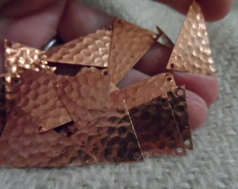 Hammered copper coated steel triangles,1",20pcs-KC176