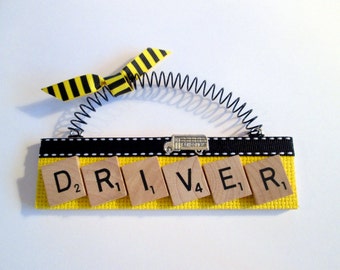 School Bus Driver Scrabble Tile Ornament