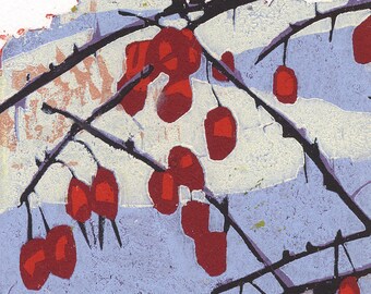 Garden #12, original woodcut print