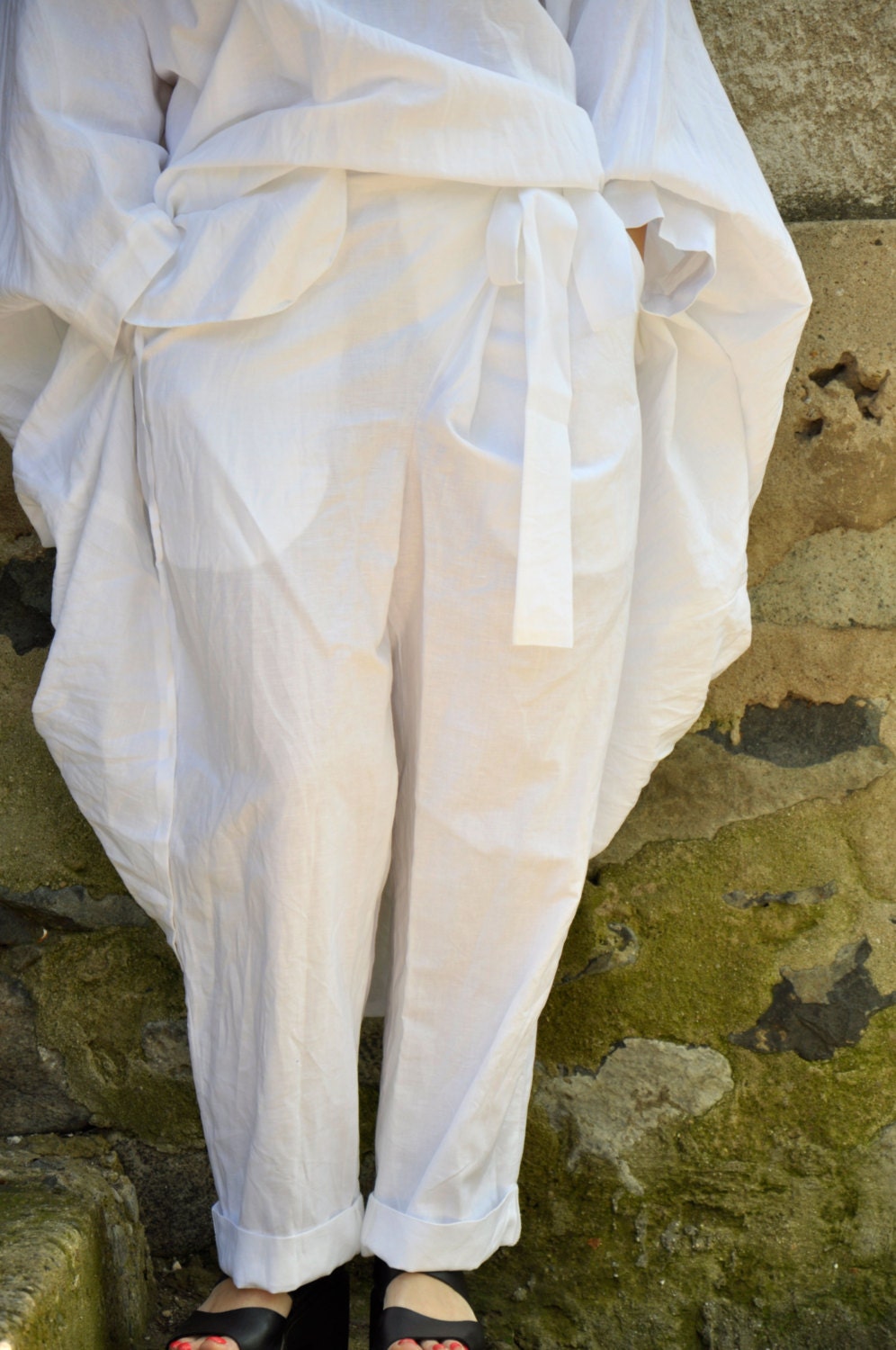 white linen pants women