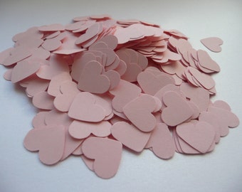 Wedding confetti hearts - Pink Paper hearts - die cut hearts - paper heart confetti - wedding table scatters